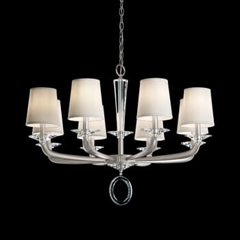 Schonbek Emilea 8-Light Chandelier in Antique Silver with Clear Optic Crystals