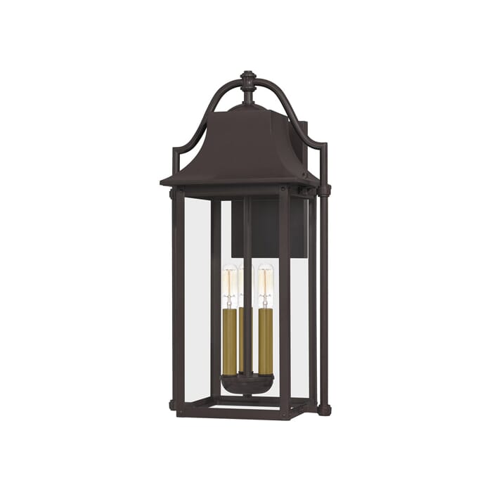 Quoizel Manning 3-Light Outdoor Hanging Light in Western Bronze Quoizel Manning 3-Light Outdoor Hanging Light in Western Bronze