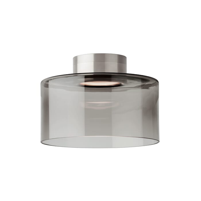 Tech Manette 3000K LED 11" Ceiling Light in Satin Nickel and Transparent Smoke Tech Manette 3000K LED 11" Ceiling Light in Satin Nickel and Transparent Smoke
