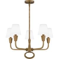 Mallory 5-Light Chandelier in Weathered Brass