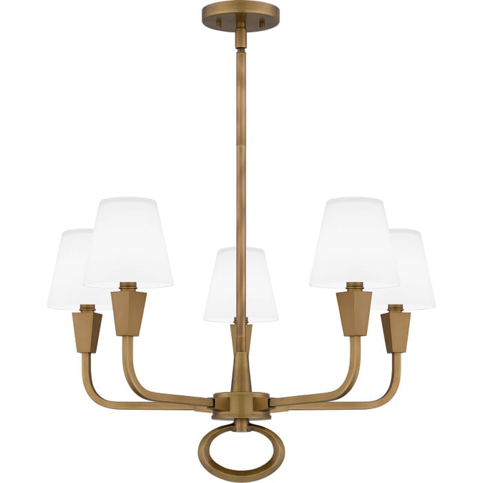 Mallory 5-Light Chandelier in Weathered Brass Mallory 5-Light Chandelier in Weathered Brass