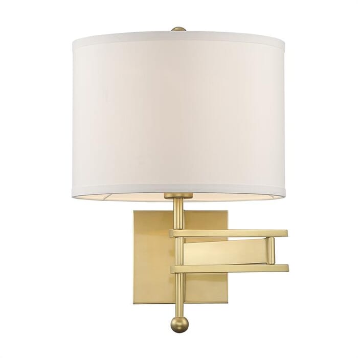 Crystorama Marshall Wall Lamp in Aged Brass Crystorama Marshall Wall Lamp in Aged Brass