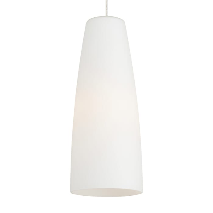 Tech Mati 16" Pendant Light in Satin Nickel and White Tech Mati 16" Pendant Light in Satin Nickel and White