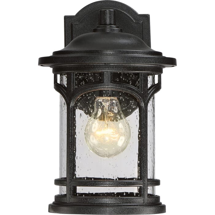 Quoizel Marblehead 11" Wall Lantern in Mystic Black Quoizel Marblehead 11" Wall Lantern in Mystic Black