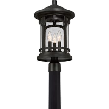 Quoizel Marblehead 19" 3-Light Post Lantern in Mystic Black