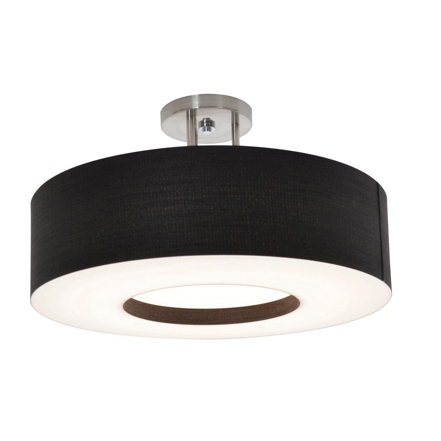Montclair LED Semi-Flush Mount in Satin Nickel