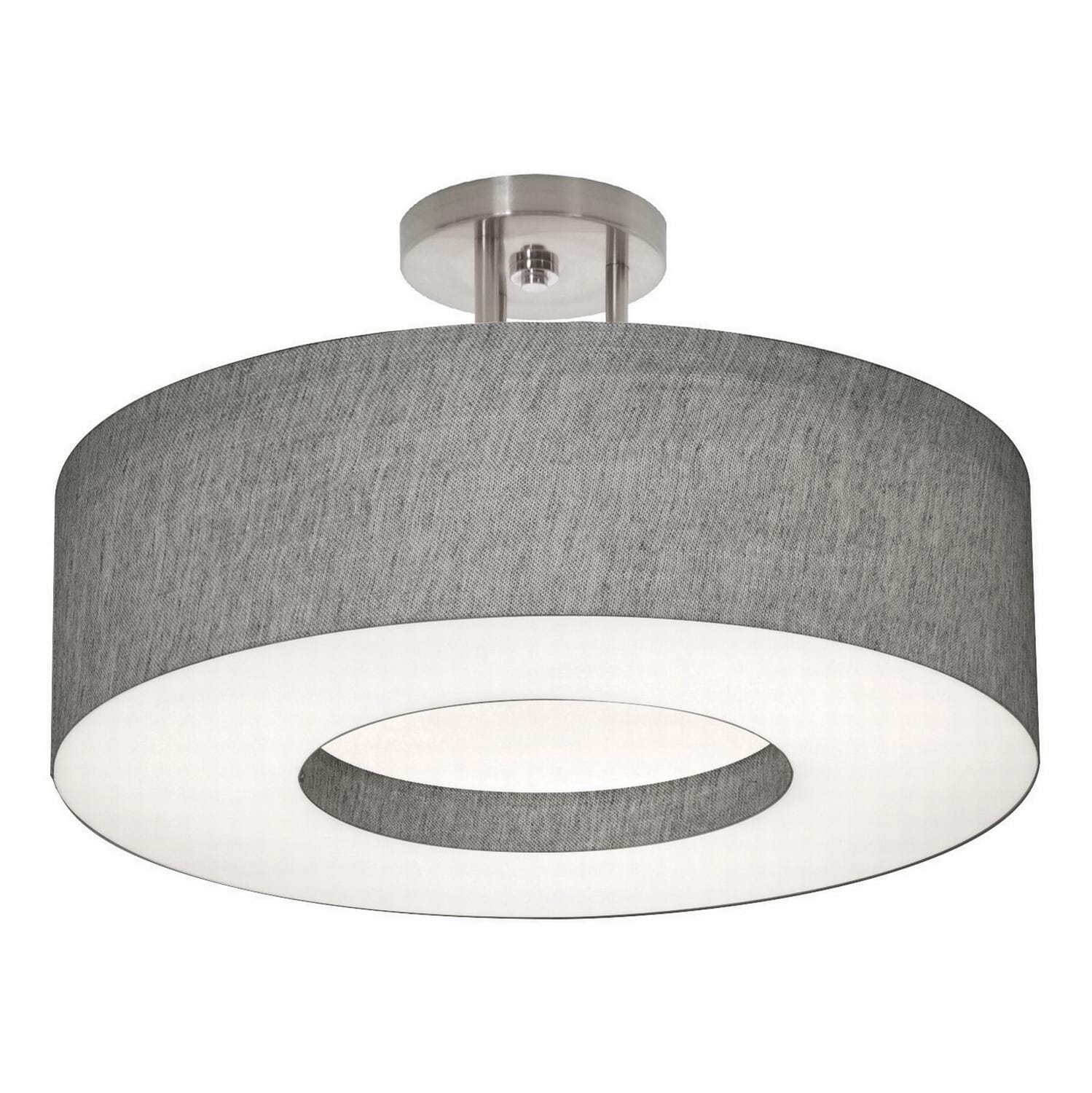 Montclair LED Semi-Flush Mount in Satin Nickel