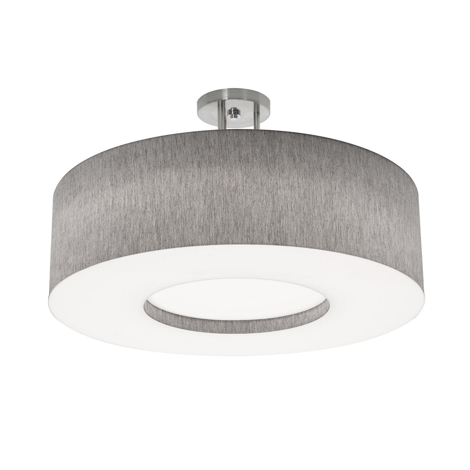 Montclair 3-Light Semi-Flush Mount in Satin Nickel