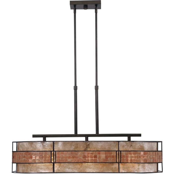 Quoizel Laguna 3-Light Kitchen Island in Bronze Finish Quoizel Laguna 3-Light Kitchen Island in Bronze Finish