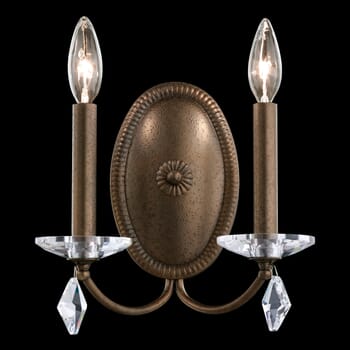 Schonbek Modique 2-Light Wall Sconce in Etruscan Gold with Clear Heritage Crystals