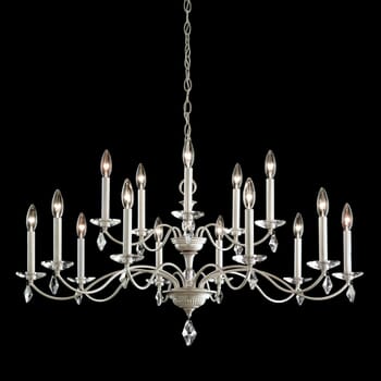 Schonbek Modique 15-Light Chandelier in Antique Silver with Clear Heritage Crystals