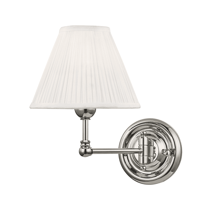 Hudson Valley Classic No.1 by Mark D. Sikes Wall Lamp in Polished Nickel Hudson Valley Classic No.1 by Mark D. Sikes Wall Lamp in Polished Nickel