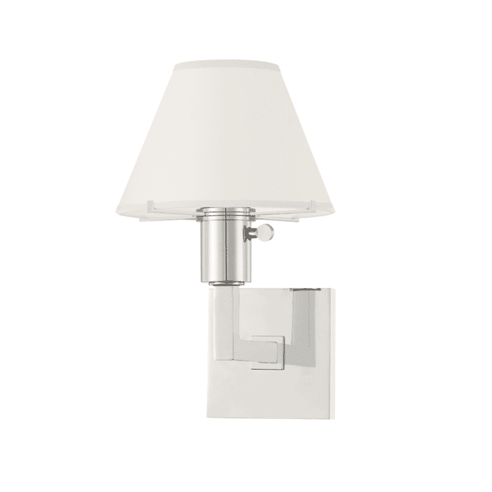 Hudson Valley Leeds Wall Sconce in Polished Nickel Hudson Valley Leeds Wall Sconce in Polished Nickel