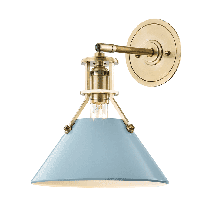 Hudson Valley Painted No.2 by Mark D. Sikes 11" Wall Sconce in Aged Brass Hudson Valley Painted No.2 by Mark D. Sikes 11" Wall Sconce in Aged Brass