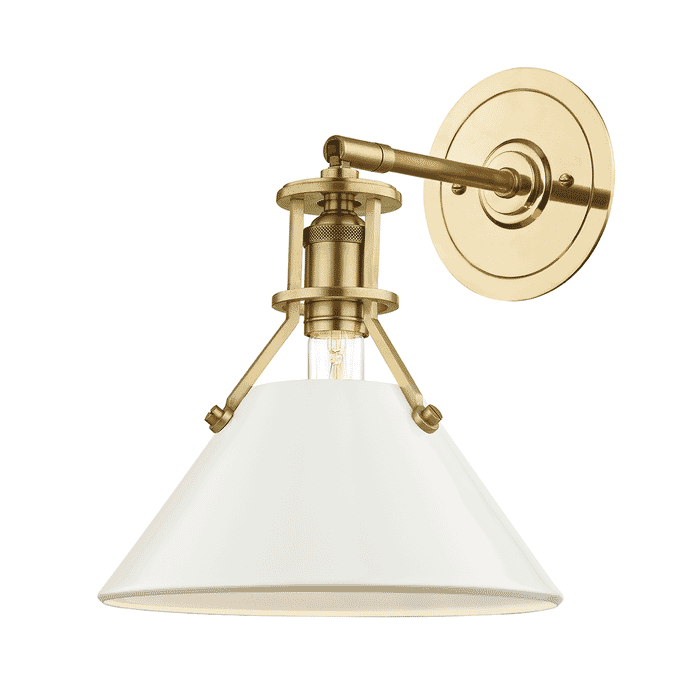 Hudson Valley Painted No.2 by Mark D. Sikes 11" Wall Sconce in Aged Brass Hudson Valley Painted No.2 by Mark D. Sikes 11" Wall Sconce in Aged Brass