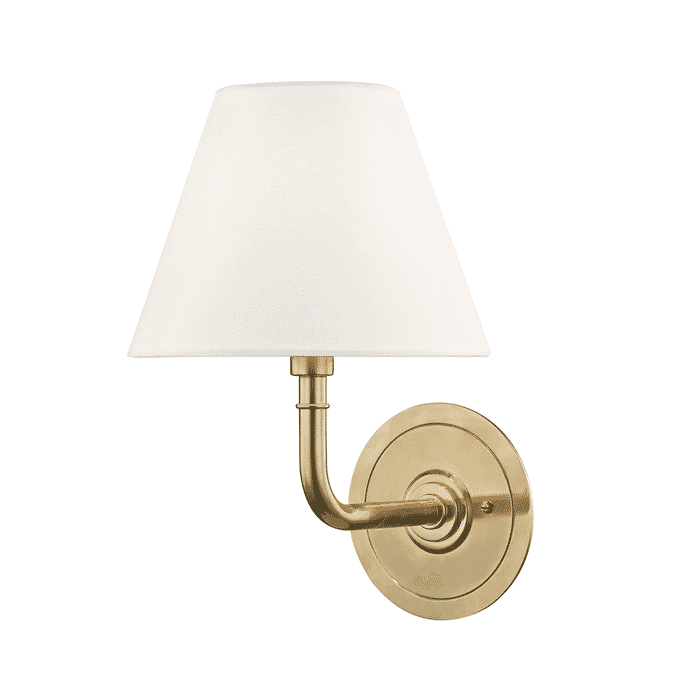 Hudson Valley Signature No.1 by Mark D. Sikes 9.5" Wall Lamp in Aged Brass Hudson Valley Signature No.1 by Mark D. Sikes 9.5" Wall Lamp in Aged Brass
