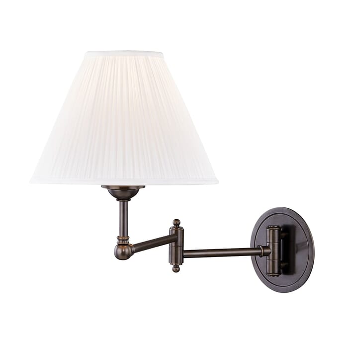 Hudson Valley Signature No.1 by Mark D. Sikes 19.75" Adjustable Wall Lamp in Distressed Bronze Hudson Valley Signature No.1 by Mark D. Sikes 19.75" Adjustable Wall Lamp in Distressed Bronze