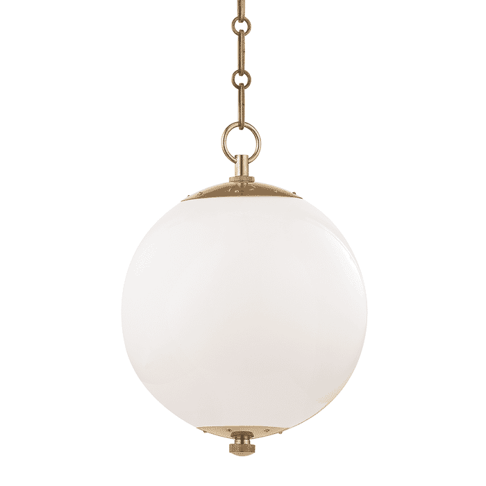 Hudson Valley Sphere No.1 by Mark D. Sikes 11.25" Globe Pendant in Aged Brass Hudson Valley Sphere No.1 by Mark D. Sikes 11.25" Globe Pendant in Aged Brass