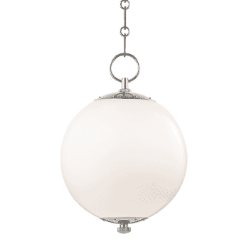 Hudson Valley Sphere No.1 by Mark D. Sikes 11.25" Globe Pendant in Polished Nickel