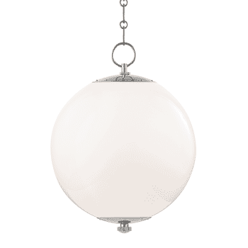 Hudson Valley Sphere No.1 by Mark D. Sikes 16" Globe Pendant in Polished Nickel