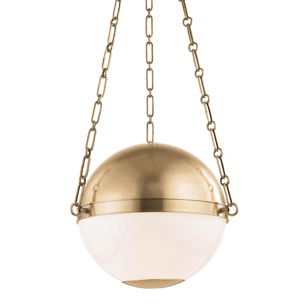 Hudson Valley Sphere No.2 by Mark D. Sikes 16.5"" Globe Pendant in Aged Brass -  MDS750-AGB