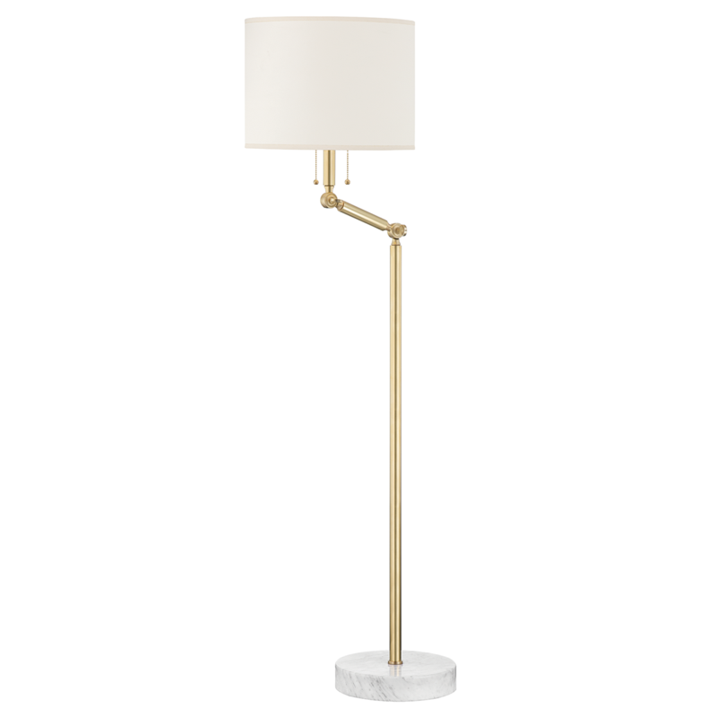 brass effect floor lamp