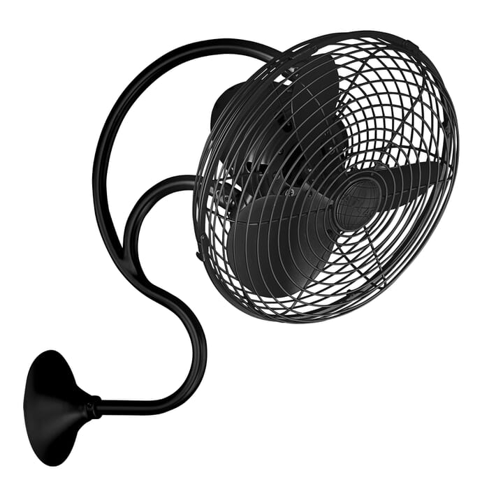 Melody 3-Speed AC 13" Wall Fan in Matte Black with Select-- blades Melody 3-Speed AC 13" Wall Fan in Matte Black with Select-- blades