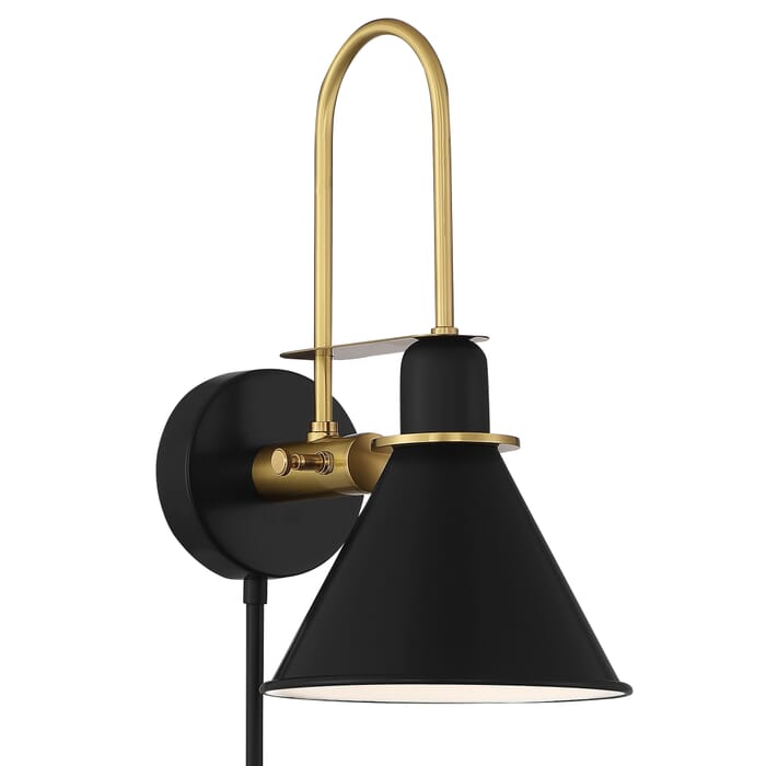Crystorama Medford Wall Sconce in Matte Black Crystorama Medford Wall Sconce in Matte Black