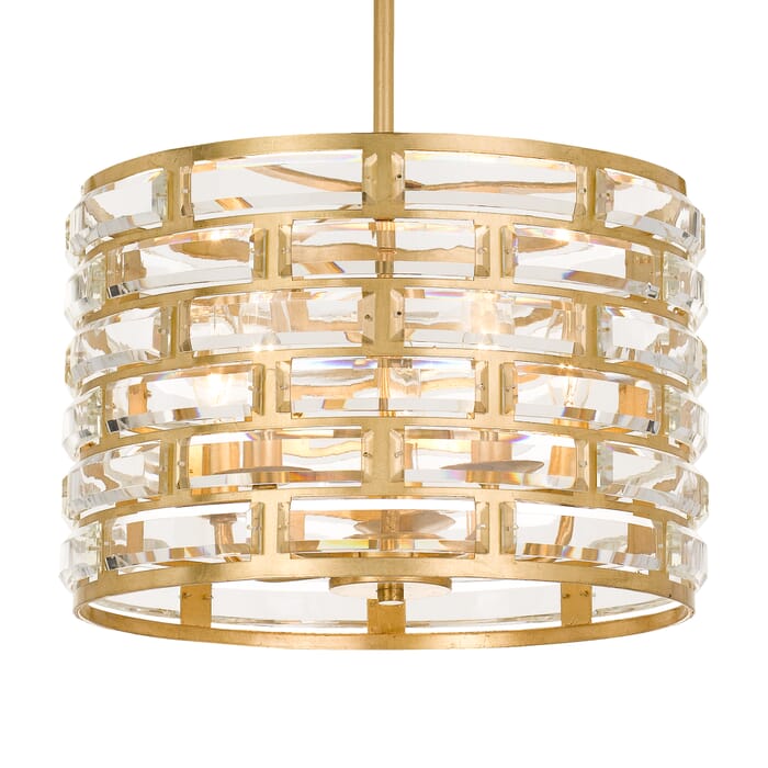 Crystorama Meridian 5-Light 12" Traditional Chandelier in Antique Gold Crystorama Meridian 5-Light 12" Traditional Chandelier in Antique Gold