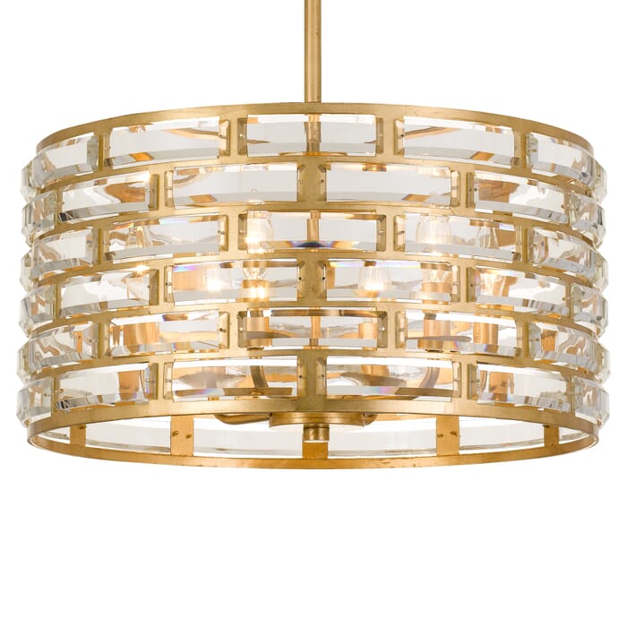 Crystorama Meridian 6-Light 12" Traditional Chandelier in Antique Gold Crystorama Meridian 6-Light 12" Traditional Chandelier in Antique Gold