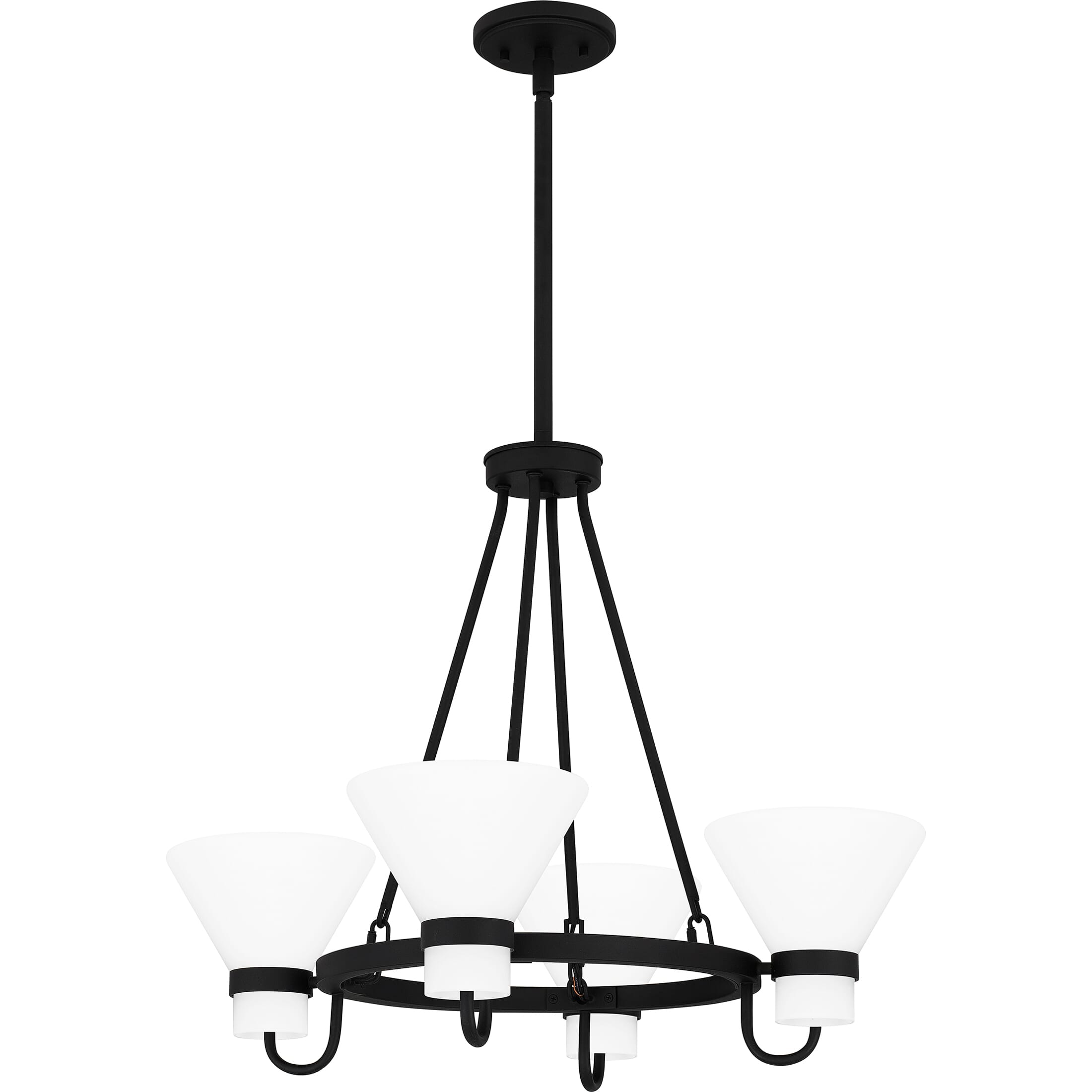 Marigold 4-Light Chandelier in Earth Black