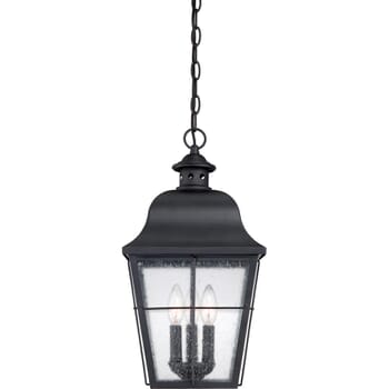 Quoizel Millhouse 3-Light 19" Outdoor Hanging Lantern in Mystic Black