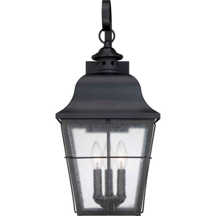 Quoizel Millhouse 3-Light 22" Outdoor Lantern in Mystic Black Quoizel Millhouse 3-Light 22" Outdoor Lantern in Mystic Black