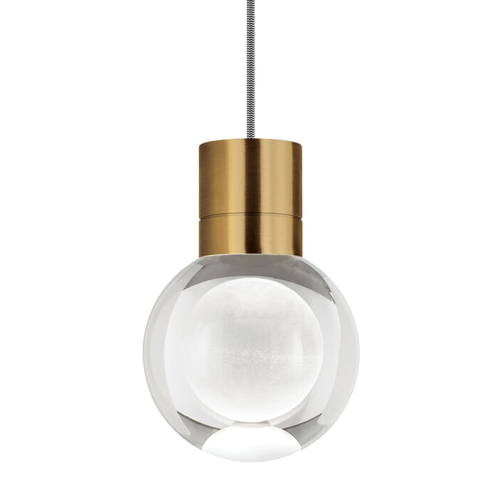 Tech Mina 2200K LED 8" Pendant Light in Aged Brass and Clear Tech Mina 2200K LED 8" Pendant Light in Aged Brass and Clear