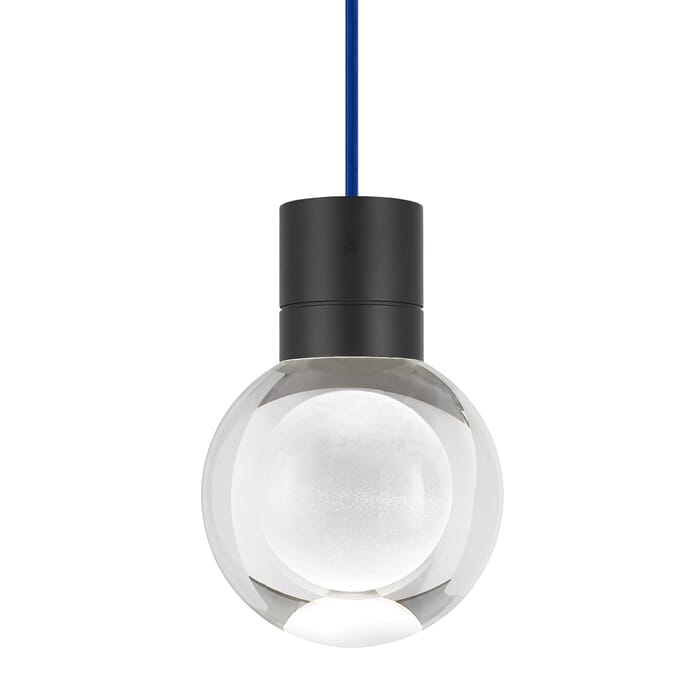 Tech Mina 3000K-2200K LED 5" Pendant Light in Black and Clear Tech Mina 3000K-2200K LED 5" Pendant Light in Black and Clear