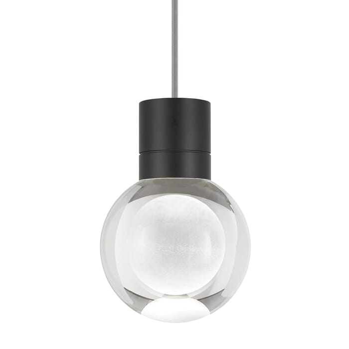 Tech Mina 2200K LED 8" Pendant Light in Black and Clear Tech Mina 2200K LED 8" Pendant Light in Black and Clear