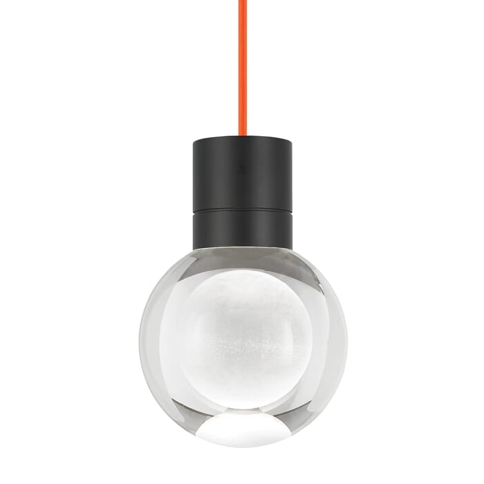 Tech Mina 3000K LED 8" Pendant Light in Black and Clear Tech Mina 3000K LED 8" Pendant Light in Black and Clear