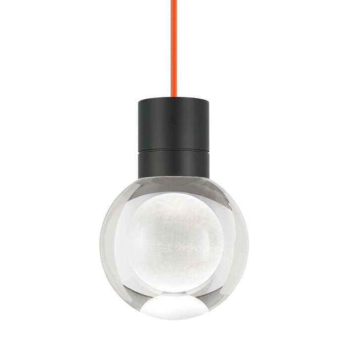 Tech Mina 2200K LED 5" Pendant Light in Black and Clear Tech Mina 2200K LED 5" Pendant Light in Black and Clear