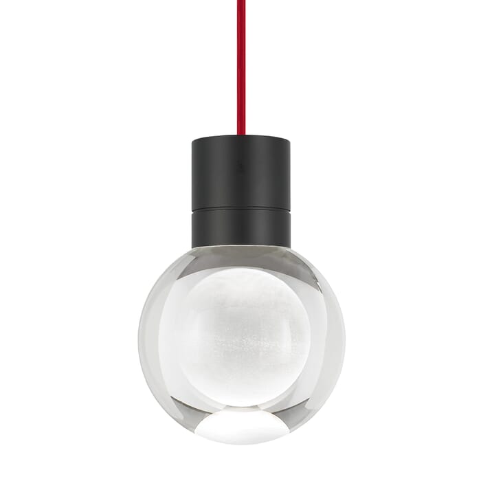 Tech Mina 3000K-2200K LED 8" Pendant Light in Black and Clear Tech Mina 3000K-2200K LED 8" Pendant Light in Black and Clear