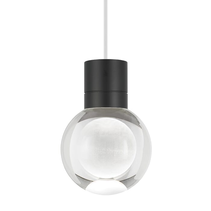Tech Mina 3000K LED 5" Pendant Light in Black and Clear Tech Mina 3000K LED 5" Pendant Light in Black and Clear