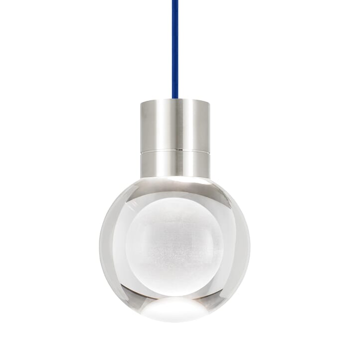 Tech Mina 3000K-2200K LED 8" Pendant Light in Satin Nickel and Clear Tech Mina 3000K-2200K LED 8" Pendant Light in Satin Nickel and Clear