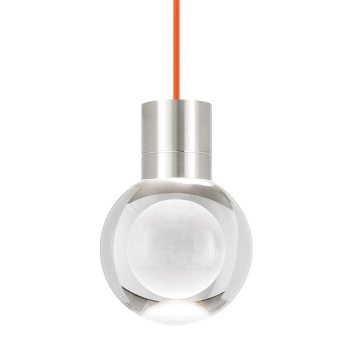Tech Mina 2200K LED 8" Pendant Light in Satin Nickel and Clear Tech Mina 2200K LED 8" Pendant Light in Satin Nickel and Clear