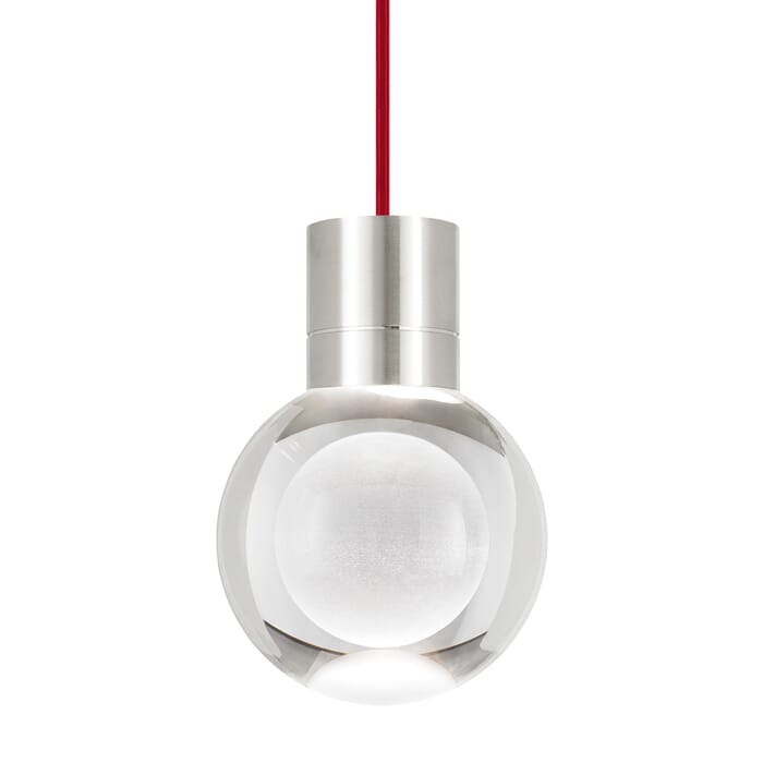 Tech Mina 3000K LED 8" Pendant Light in Satin Nickel and Clear Tech Mina 3000K LED 8" Pendant Light in Satin Nickel and Clear