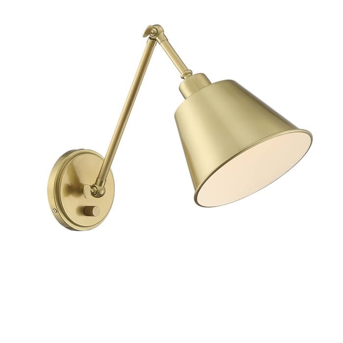 Crystorama Mitchell 16" Wall Lamp in Aged Brass Crystorama Mitchell 16" Wall Lamp in Aged Brass