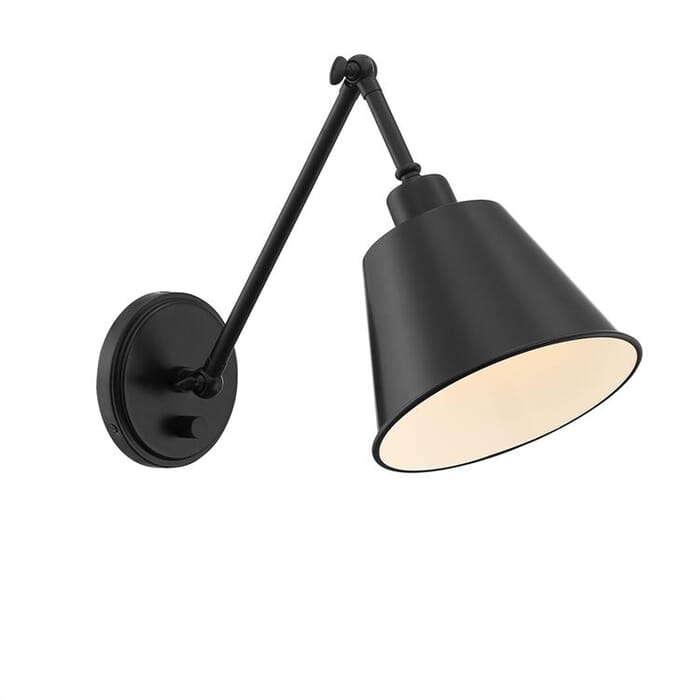 Crystorama Mitchell 16" Wall Lamp in Matte Black Crystorama Mitchell 16" Wall Lamp in Matte Black