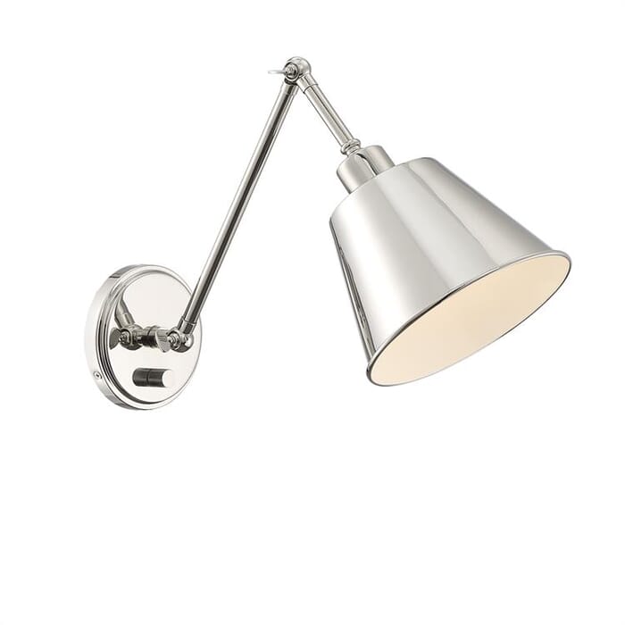 Crystorama Mitchell 16" Wall Lamp in Polished Nickel Crystorama Mitchell 16" Wall Lamp in Polished Nickel