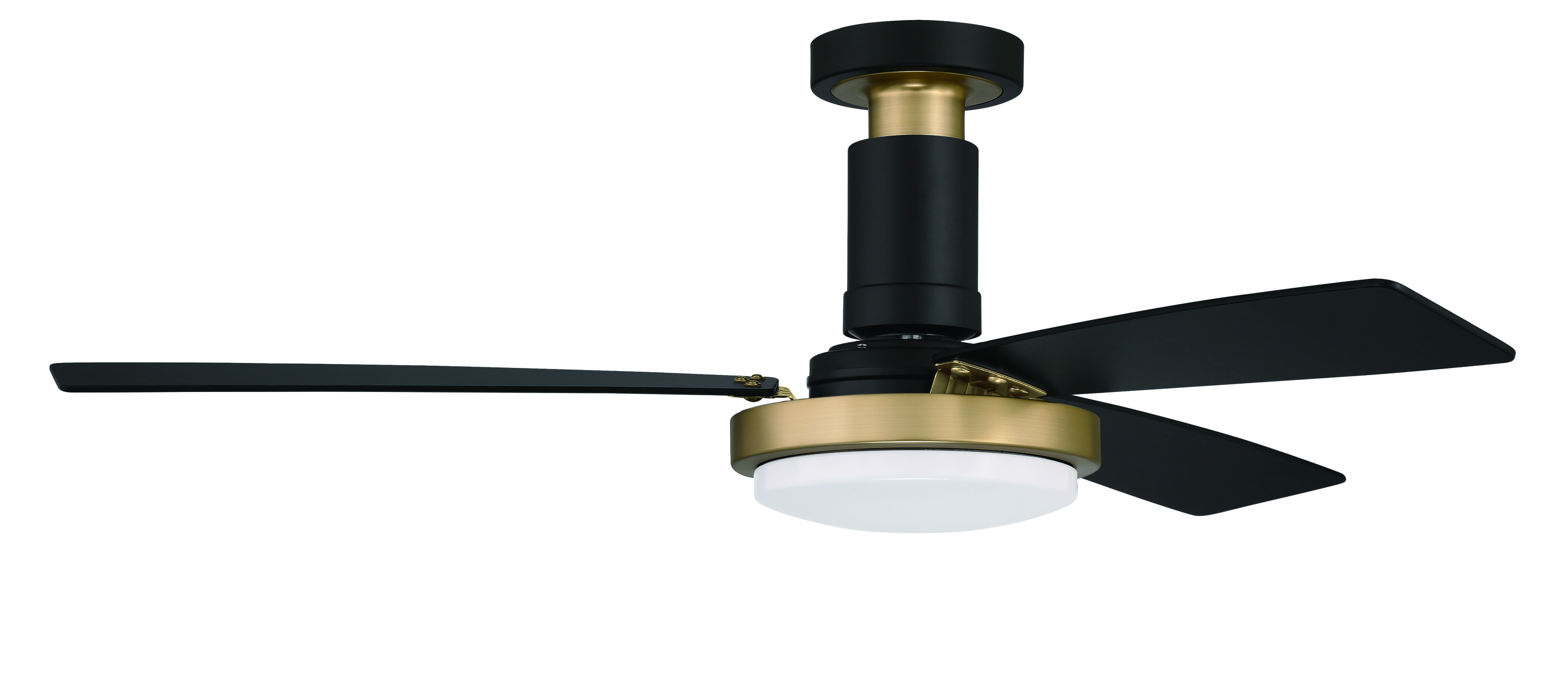 Craftmade Manning Indoor Ceiling Fan in Flat Black with Satin Brass