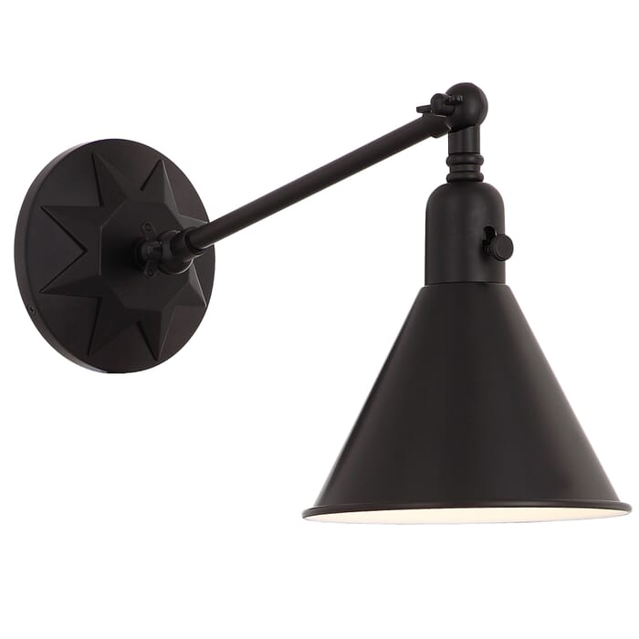 Crystorama Morgan Wall Sconce in Matte Black Crystorama Morgan Wall Sconce in Matte Black