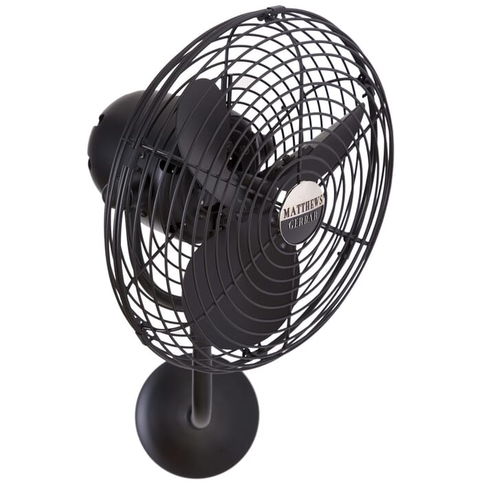 Matthews Michelle Parede 13" Indoor Wall Fan in Matte Black Matthews Michelle Parede 13" Indoor Wall Fan in Matte Black