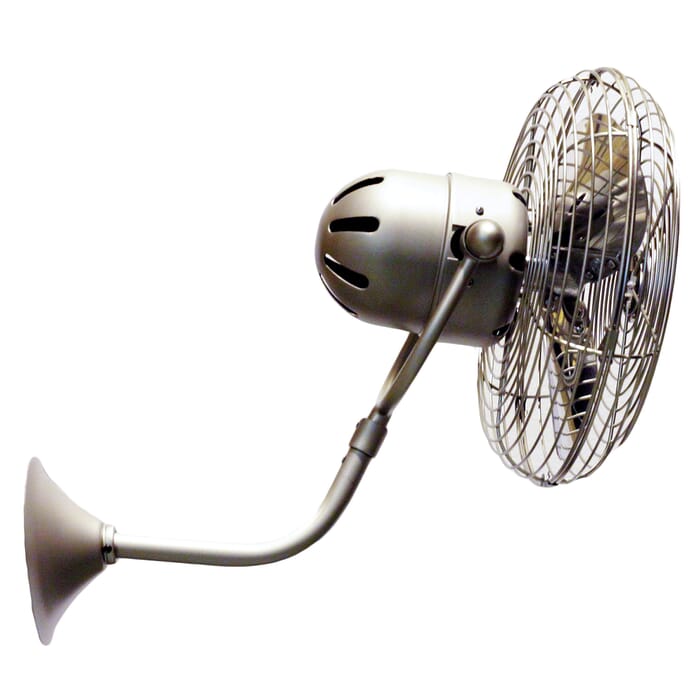 Matthews Michelle Parede 13" Indoor Wall Fan in Brushed Nickel Matthews Michelle Parede 13" Indoor Wall Fan in Brushed Nickel